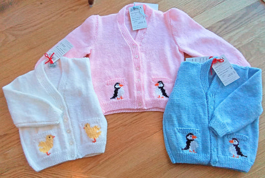 Chick and Puffin Cardigans