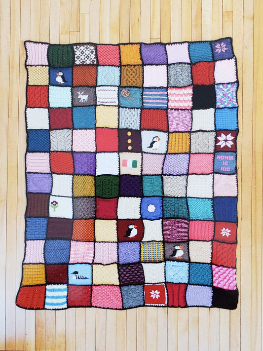 Knitter's Blanket Postcard