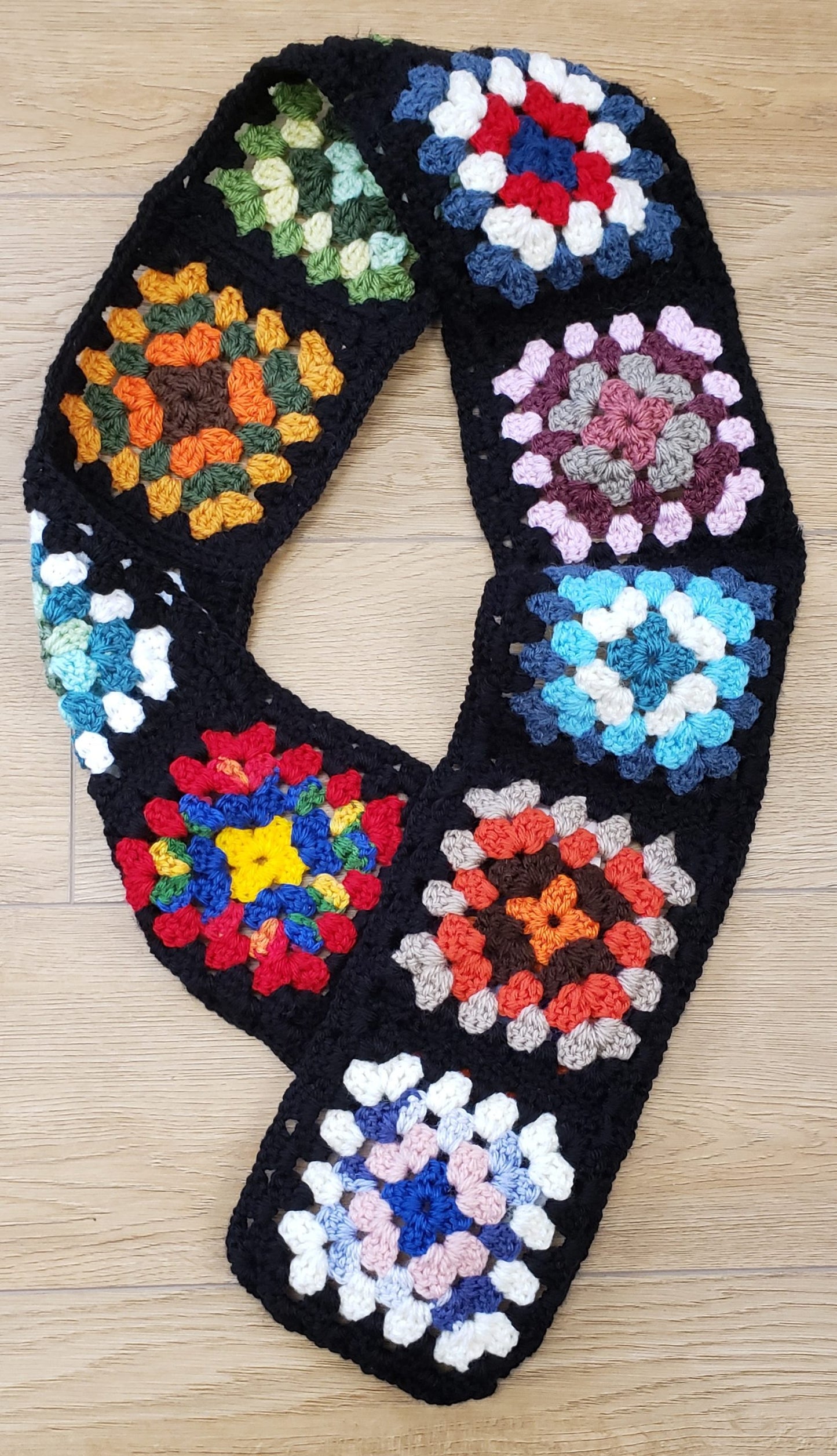 Granny Square/Sunflower Scarf