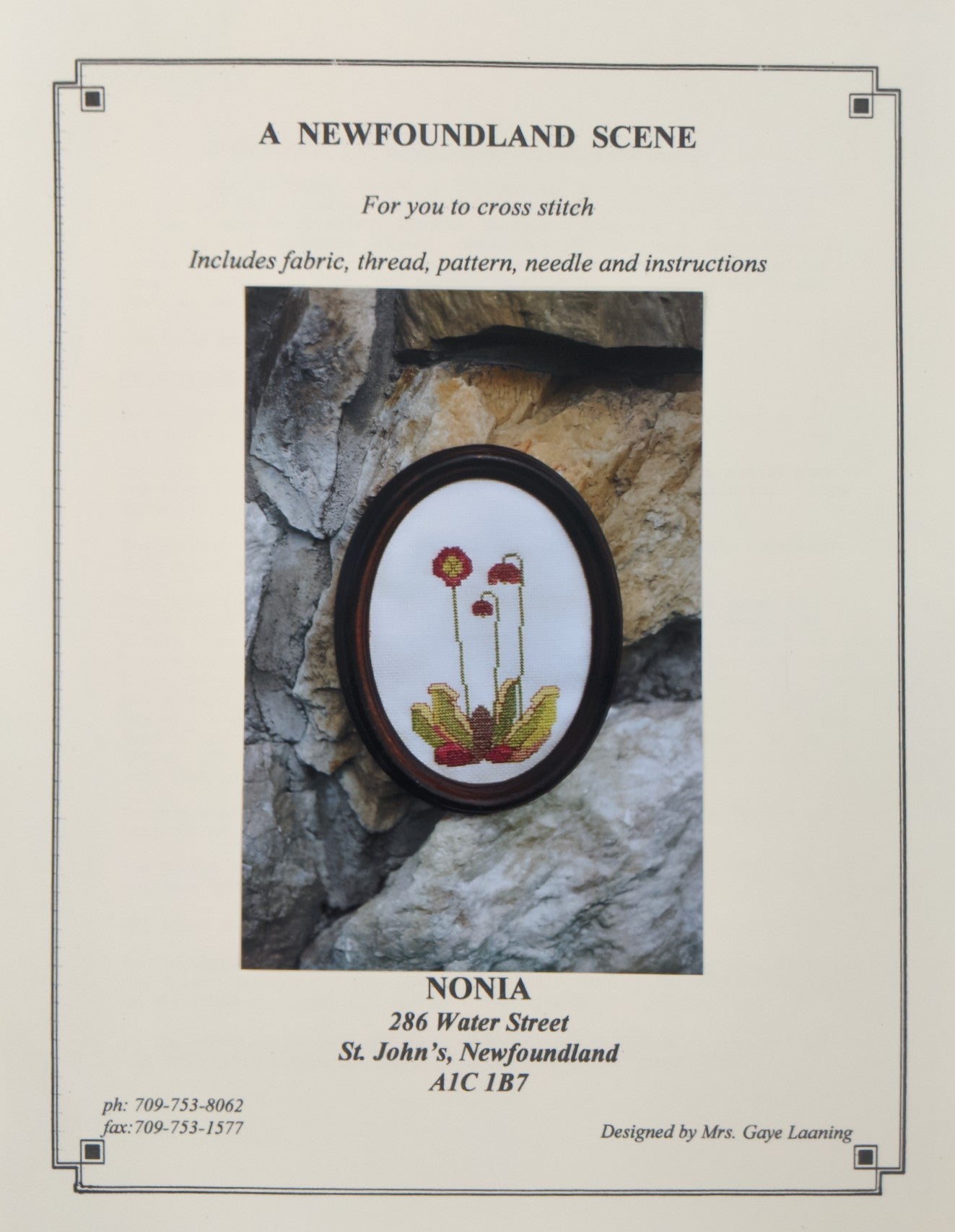 Pitcher Plant Cross Stitch Kit