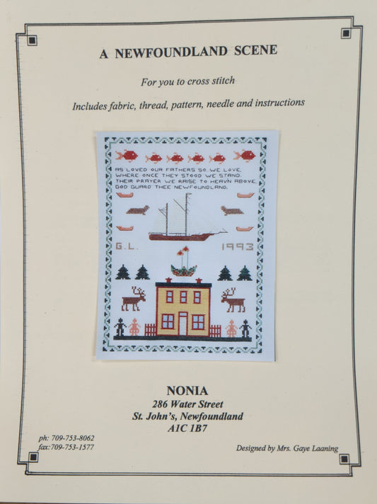 The Ode to Newfoundland Final Verse Cross Stitch Kit