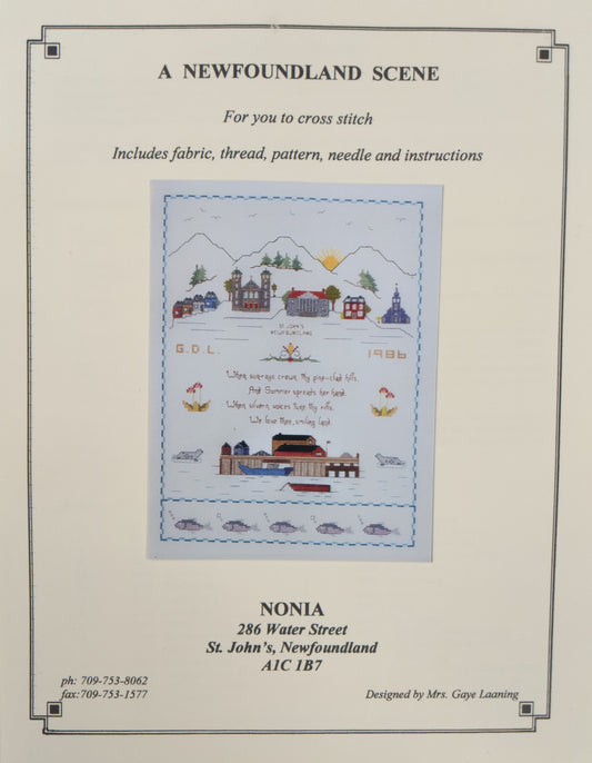 The Ode to Newfoundland First Verse Cross Stitch Kit