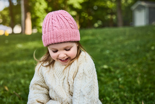 Children's Cable Toques (Wool and Acrylic)