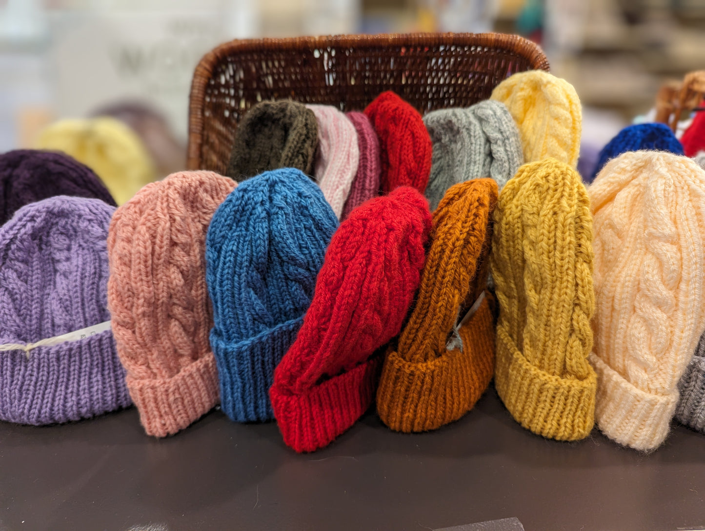 Children's Cable Toques (Wool and Acrylic)