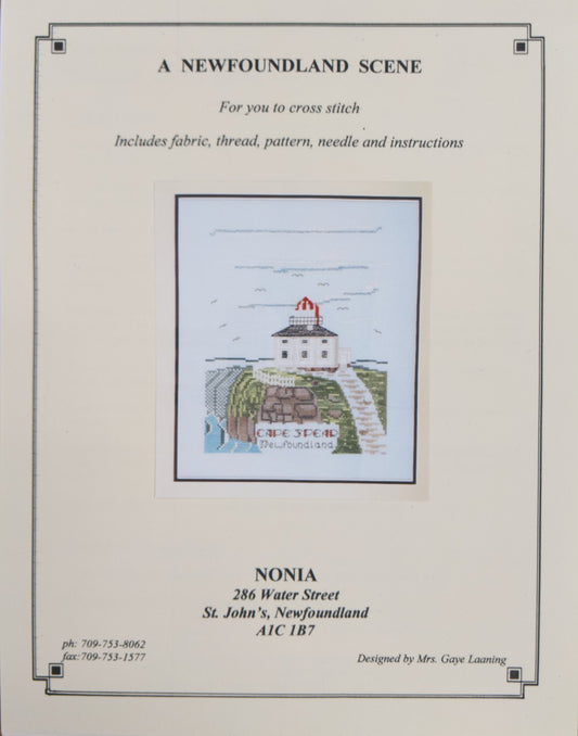 Cape Spear Lighthouse Cross Stitch Kit