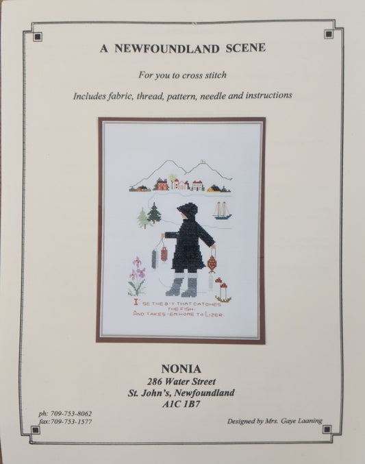 I'se The B'y That Catches The Fish Cross Stitch Kit